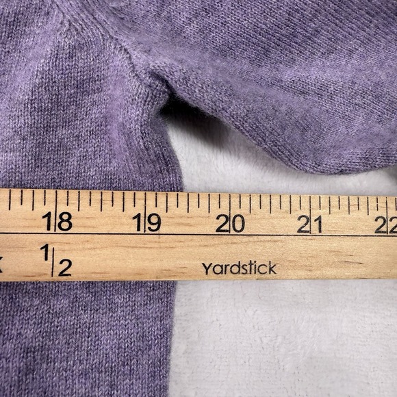 NAADAM 100% Cashmere Sweater Womens Medium Heathered Purple Soft Crewneck NWT - Picture 5 of 7